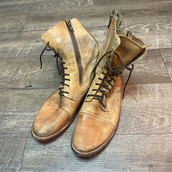 BED|STU Rustic Brown Lace-Up Leather Boots size 9 - Picture 9 of 10